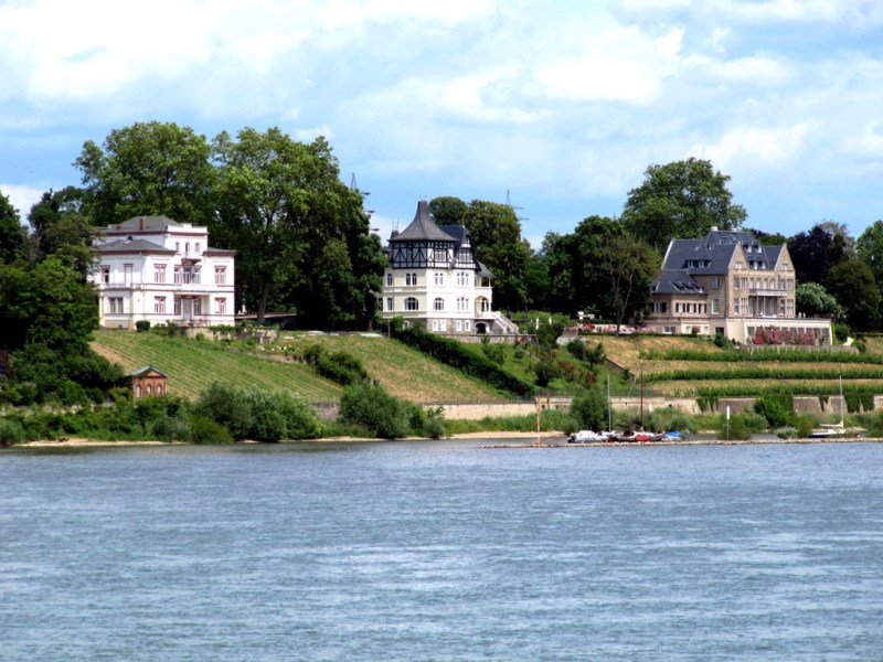 Villen Eltville. Rheingau bei Walluf. Flussauf, flussab! Die Rheingauer Riviera und ihre Geschichte